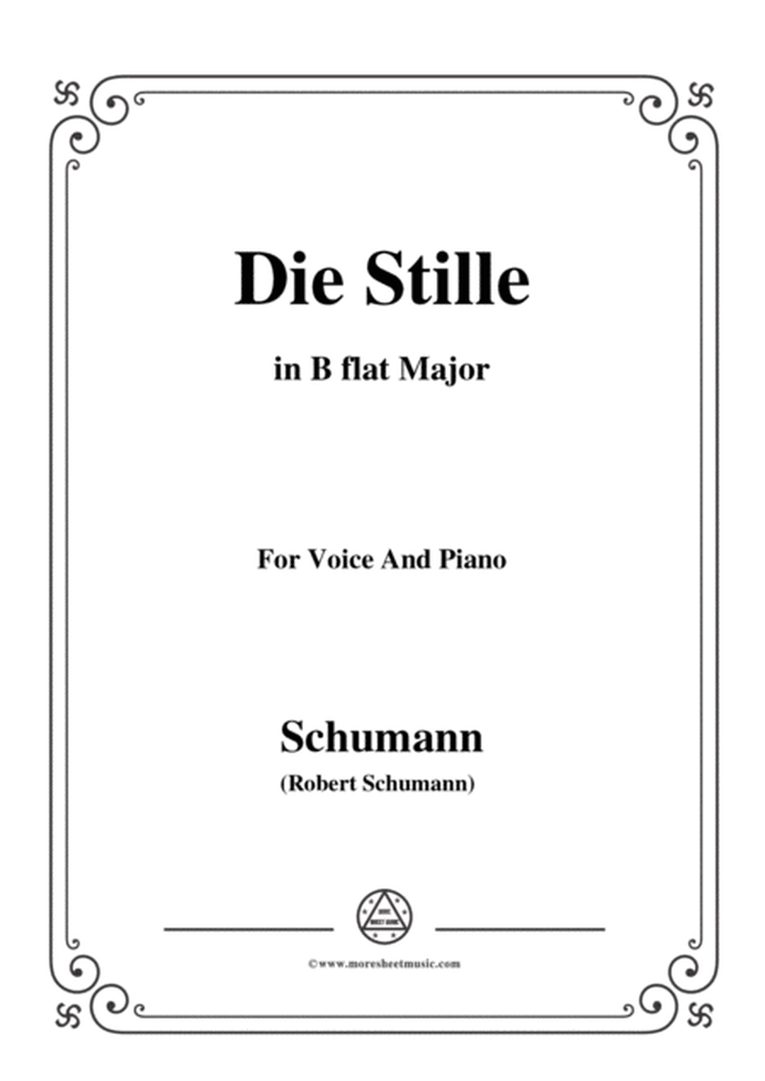 Schumann-Die Stille,in B flat Major,for Voice and Piano image number null