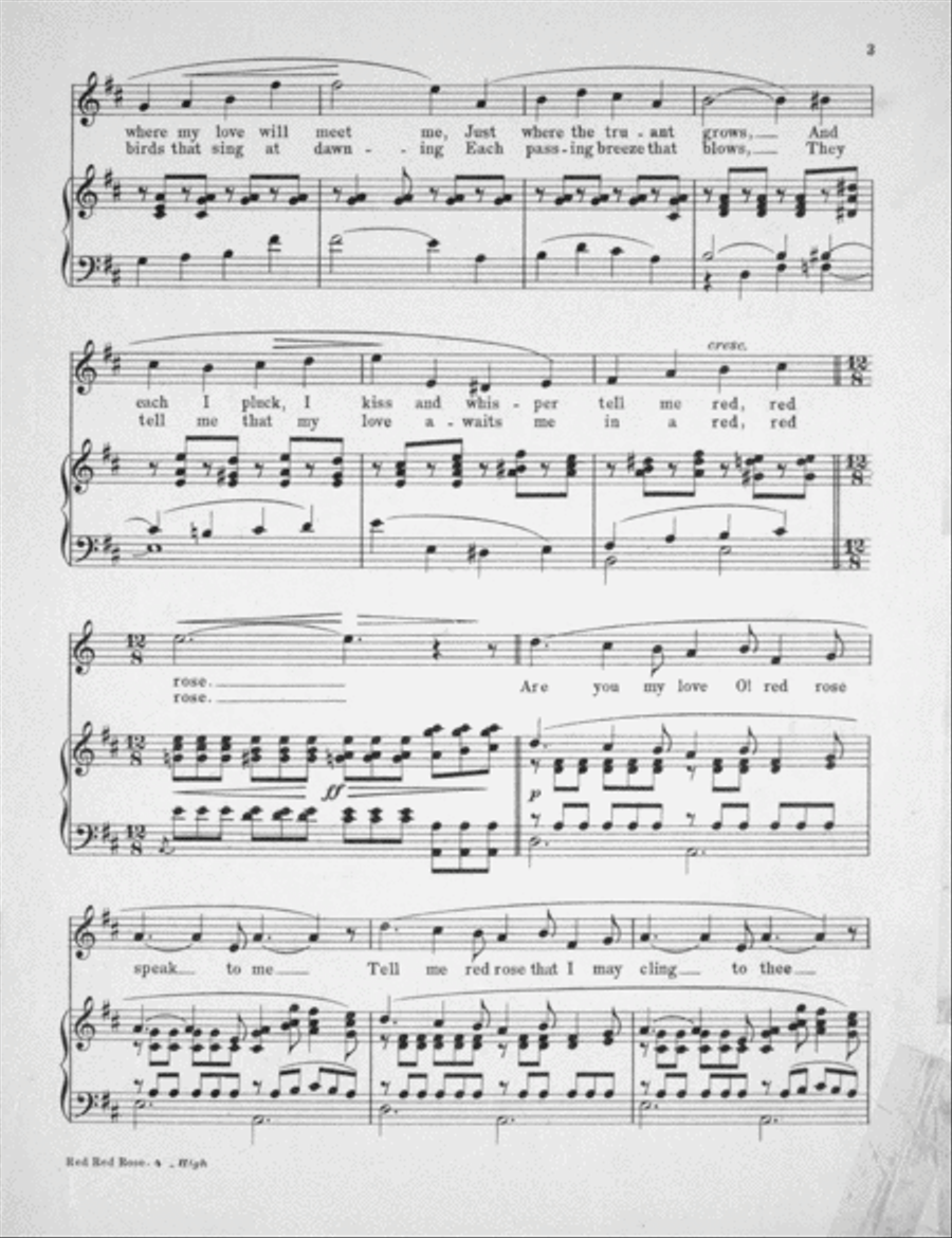 Red Red Rose Voice scores gallery preview page 3