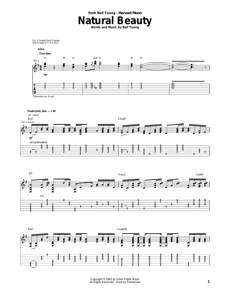 Natural Beauty Acoustic Guitar scores gallery preview page 1