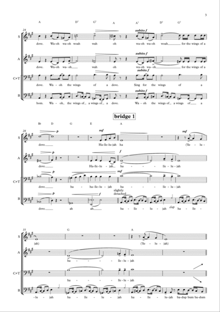 Wings Of A Dove 4-Part scores gallery preview page 3