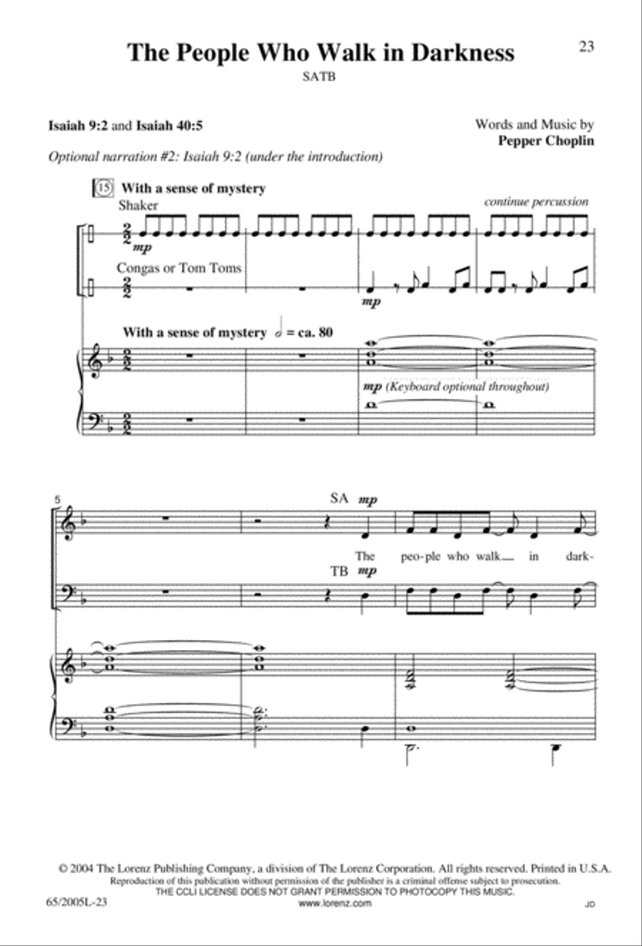 I Hear the Prophet Callin' 4-Part scores gallery preview page 24