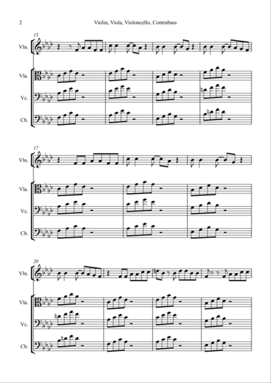 Mad World String Quartet scores gallery preview page 2