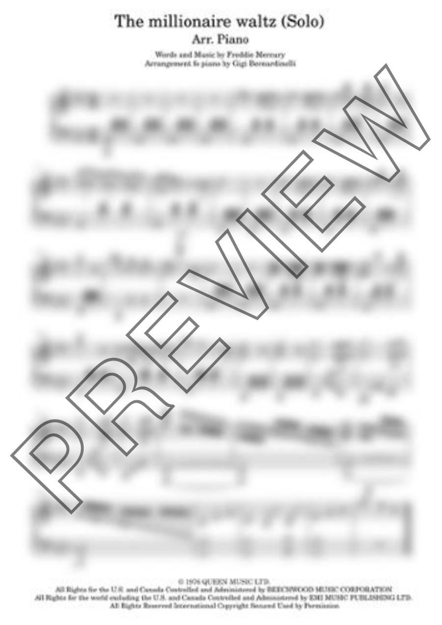 The Millionaire Waltz Piano Solo scores gallery preview page 1