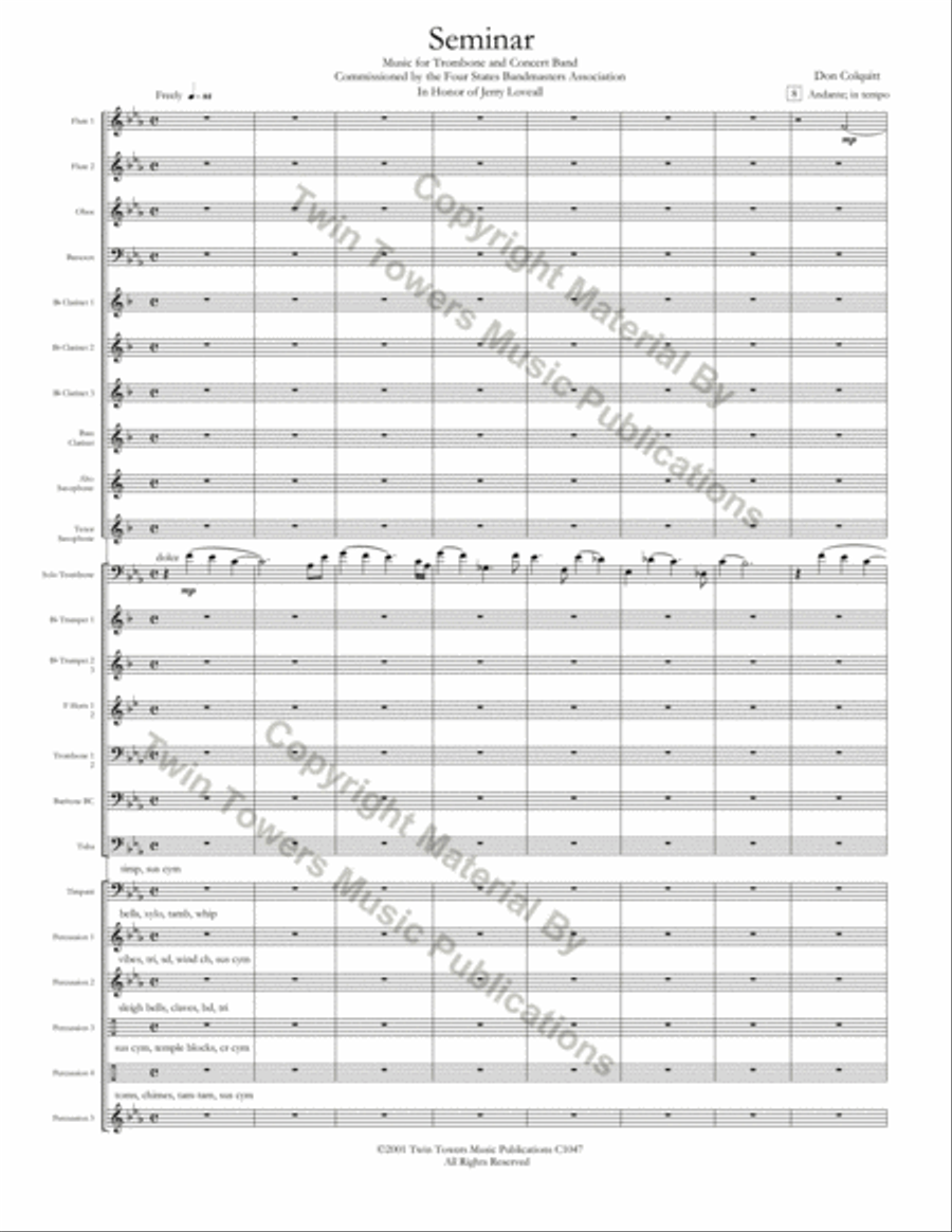 Seminar Concert Band scores gallery preview page 3