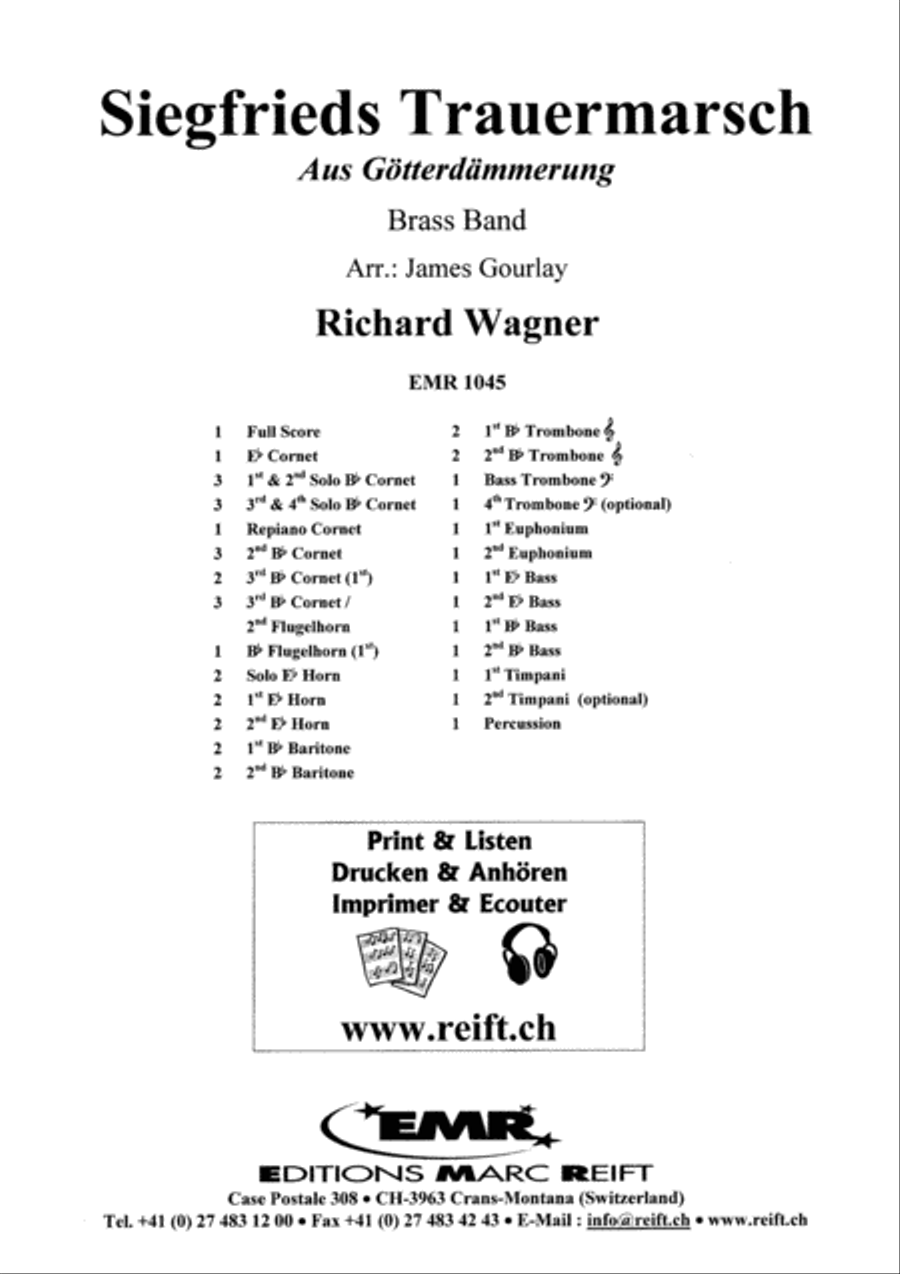 Siegfrieds Trauermarsch Siegfrieds Trauermarsch Brass Band scores gallery preview page 2