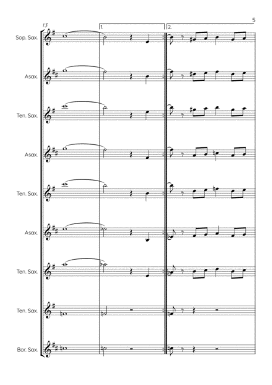 Because Woodwind Quartet scores gallery preview page 5