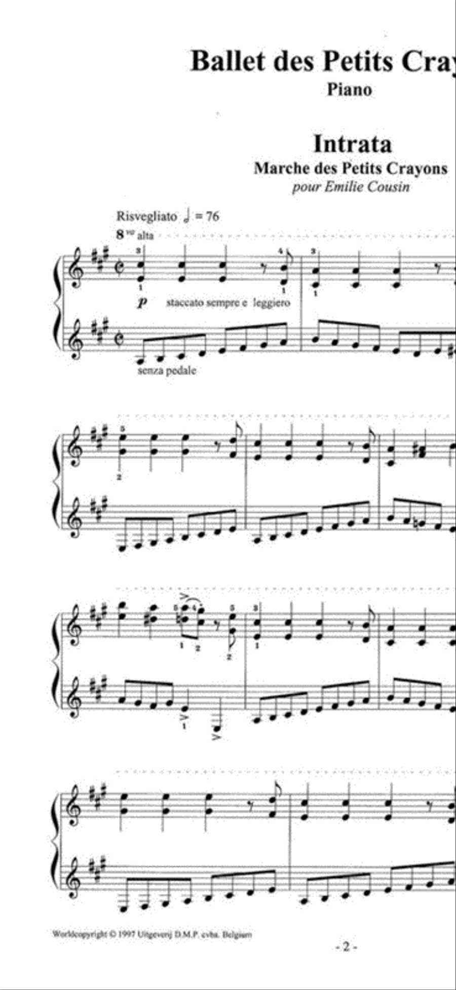 Ballet Des Petits Crayons Piano Solo scores gallery preview page 2