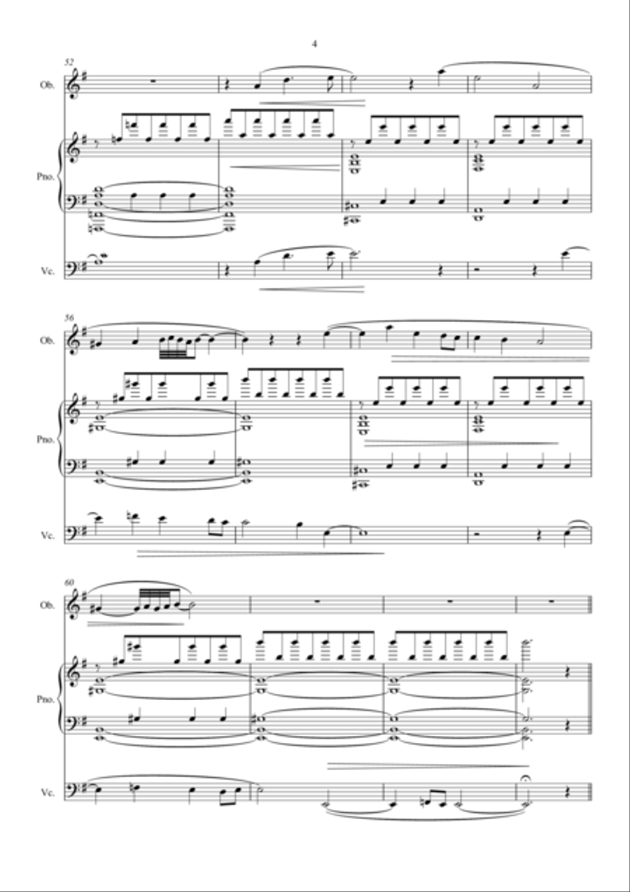 Elegy for piano, cello and oboe image number null