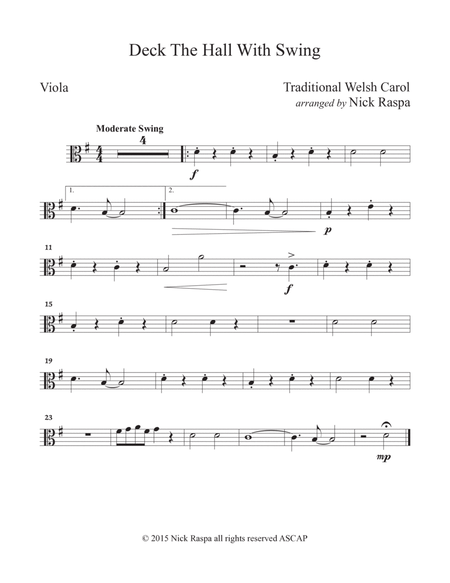 Deck The Hall With Swing - Viola part