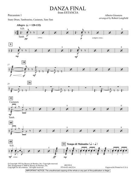 Danza Final (from "Estancia") - Percussion 1