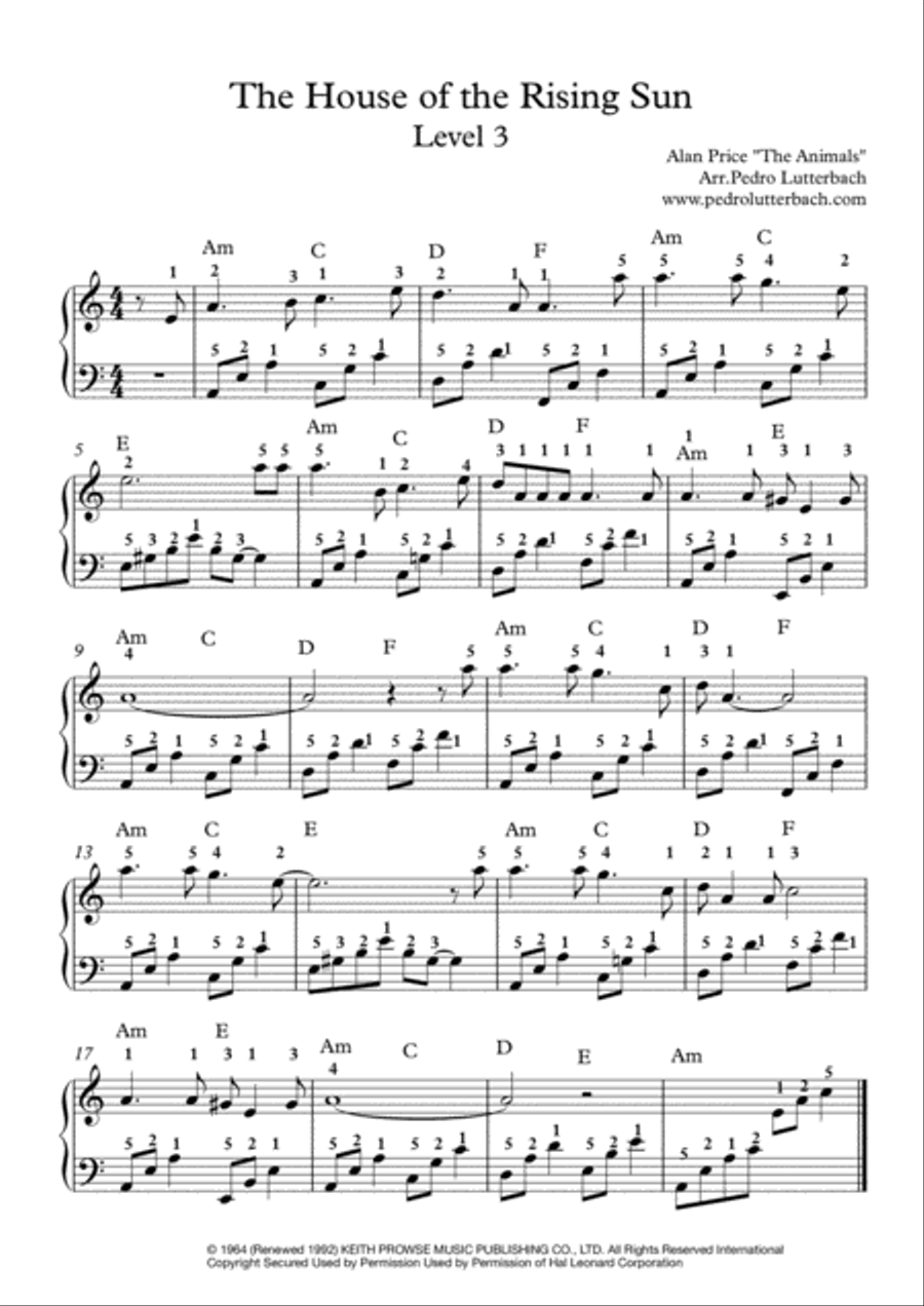 The House Of The Rising Sun Small Ensemble scores gallery preview page 1