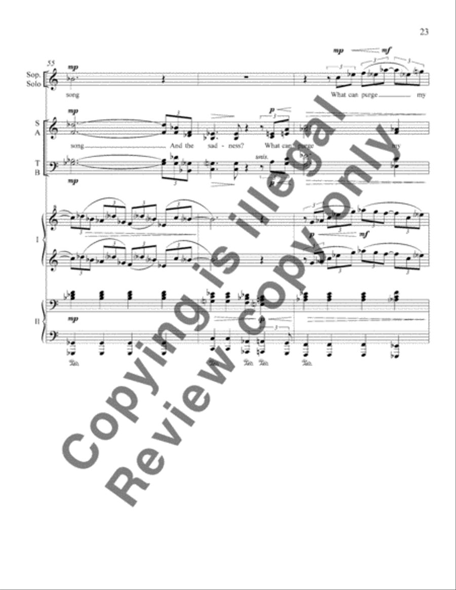 Afro-American Fragments: 4. Song for Billie Holiday Afro-American Fragments: 4. Song for Billie Holiday 4-Part scores gallery preview page 10
