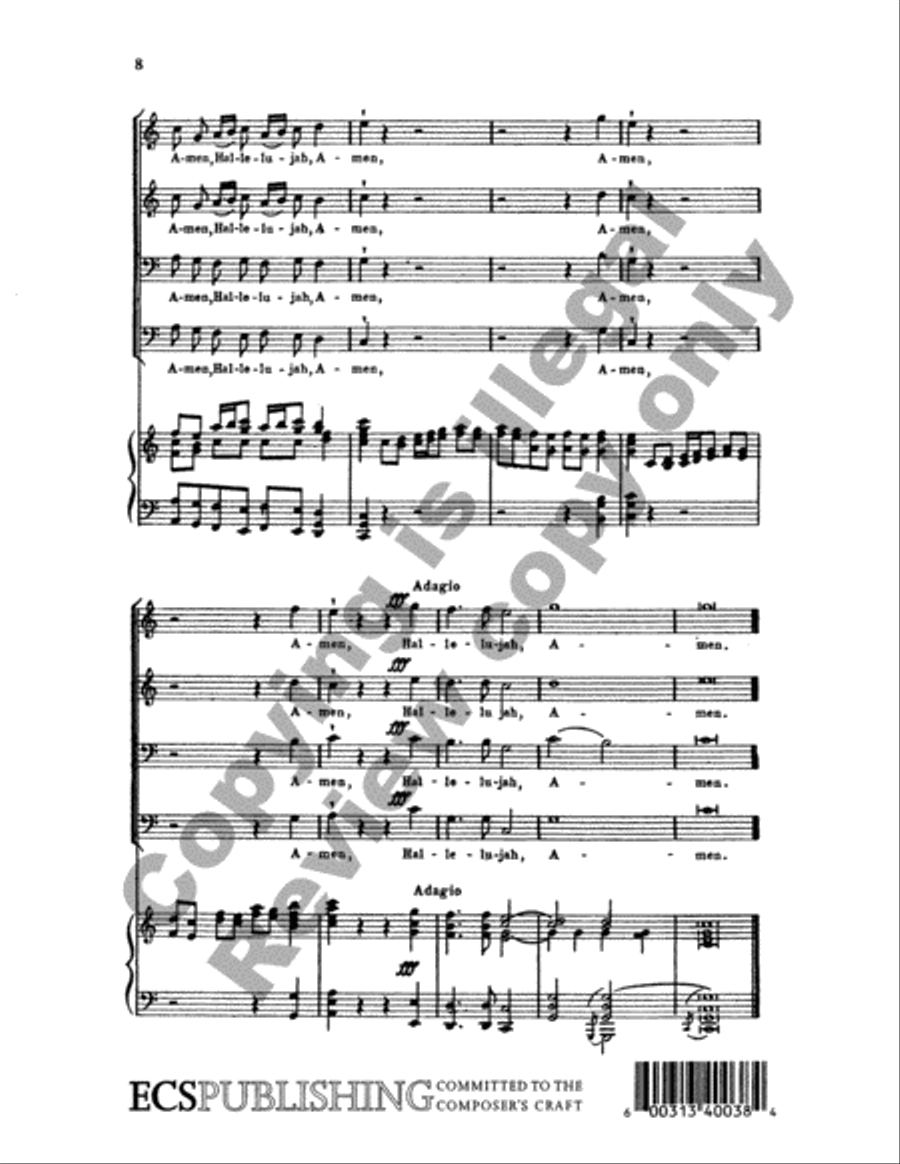 Judas Maccabaeus: Hallelujah, Amen TTBB scores gallery preview page 9
