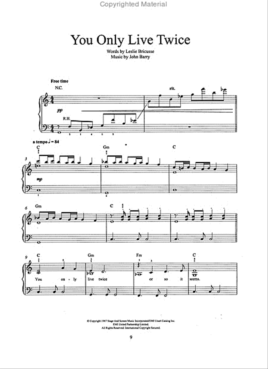 James Bond Themes Easy Piano scores gallery preview page 5