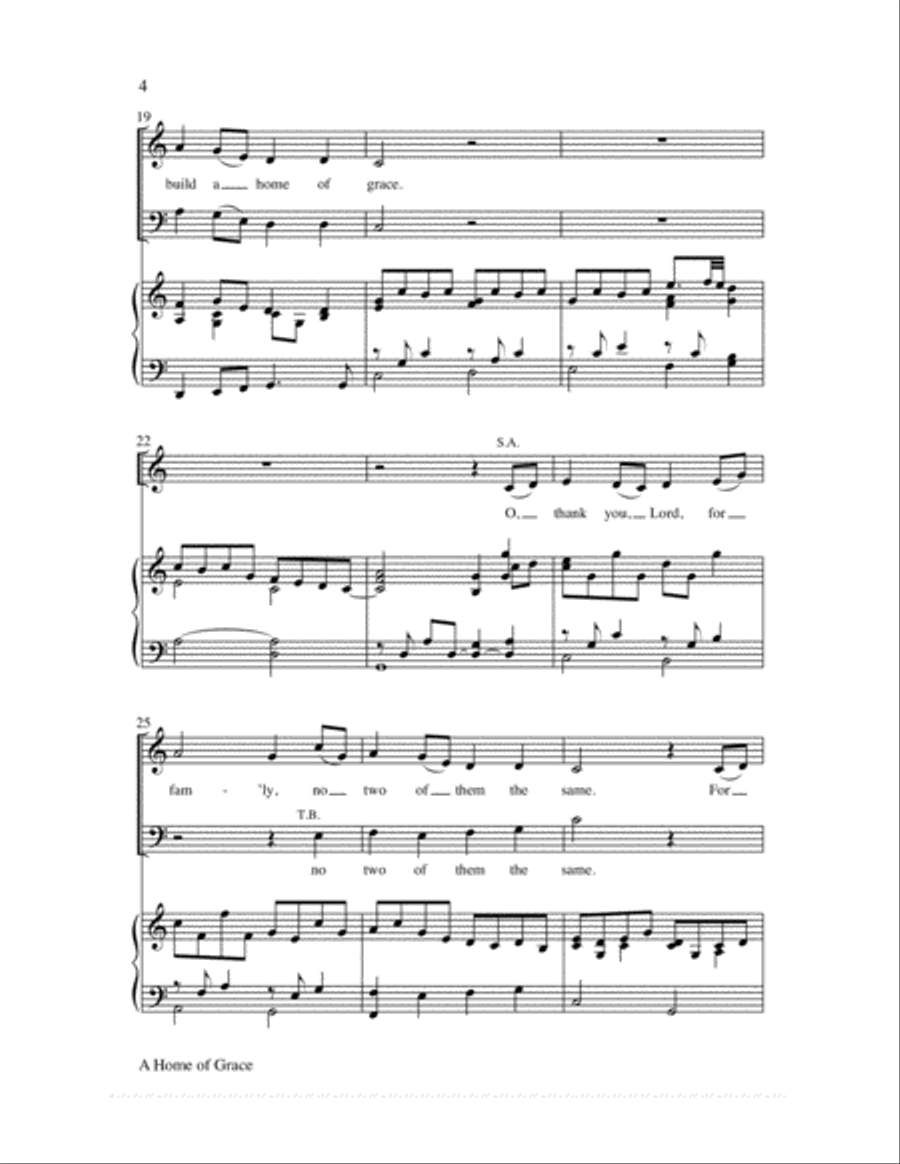 A Home of Grace 4-Part scores gallery preview page 5