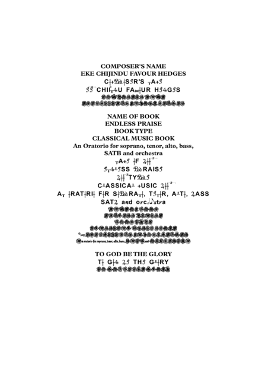 ENDLESS PRAISE MUSIC BOOK FULL MUSIC SCORE WITH ORGAN score 4-Part scores gallery preview page 1