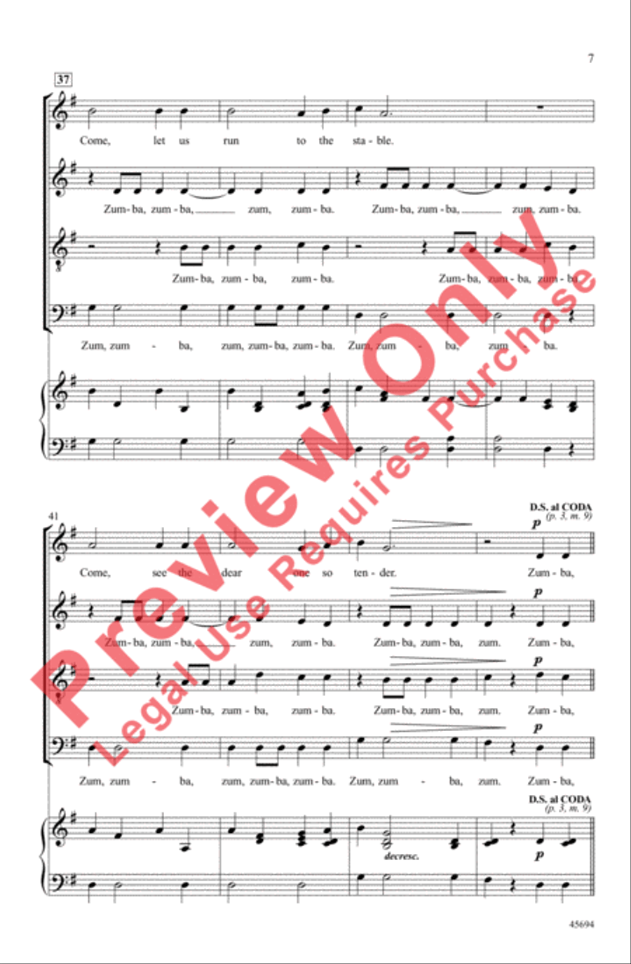 Zumba, Zumba 4-Part scores gallery preview page 7