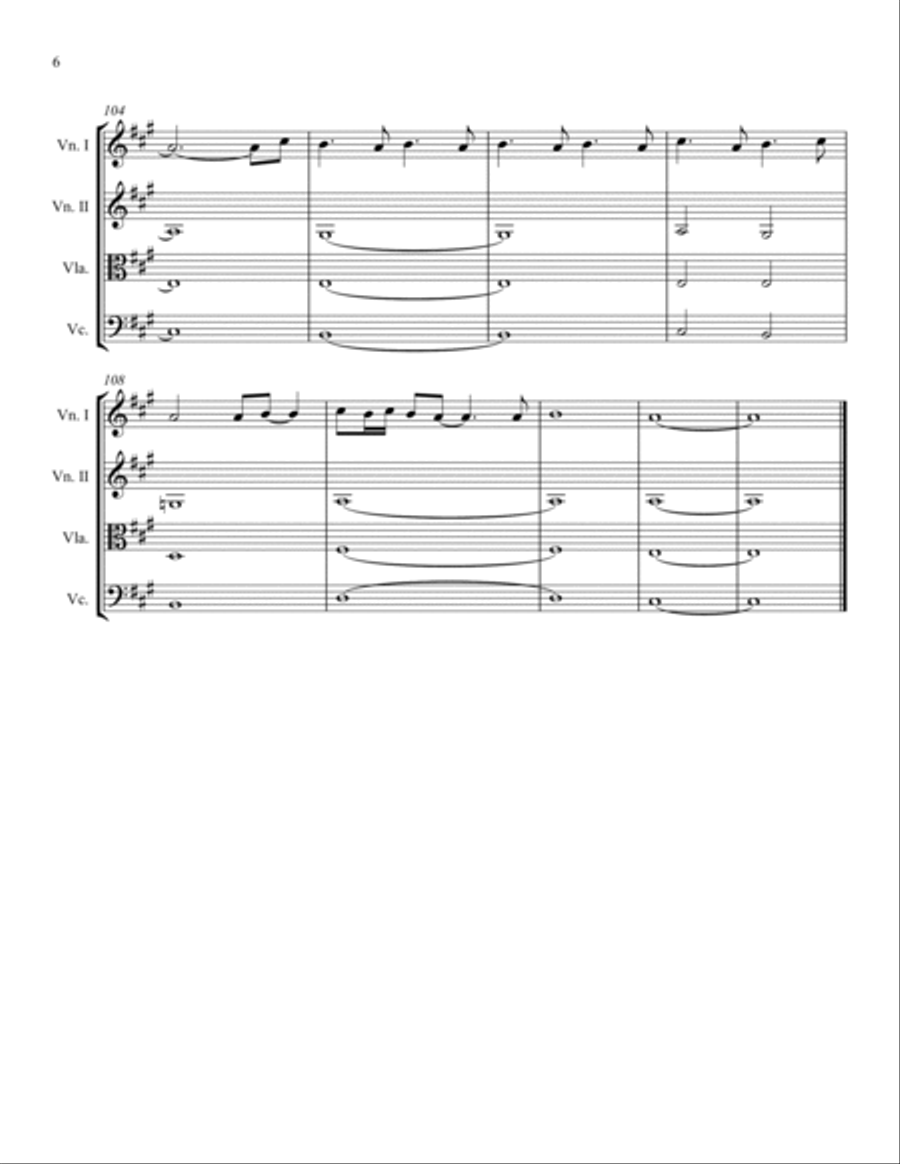 Love Song String Quartet scores gallery preview page 6