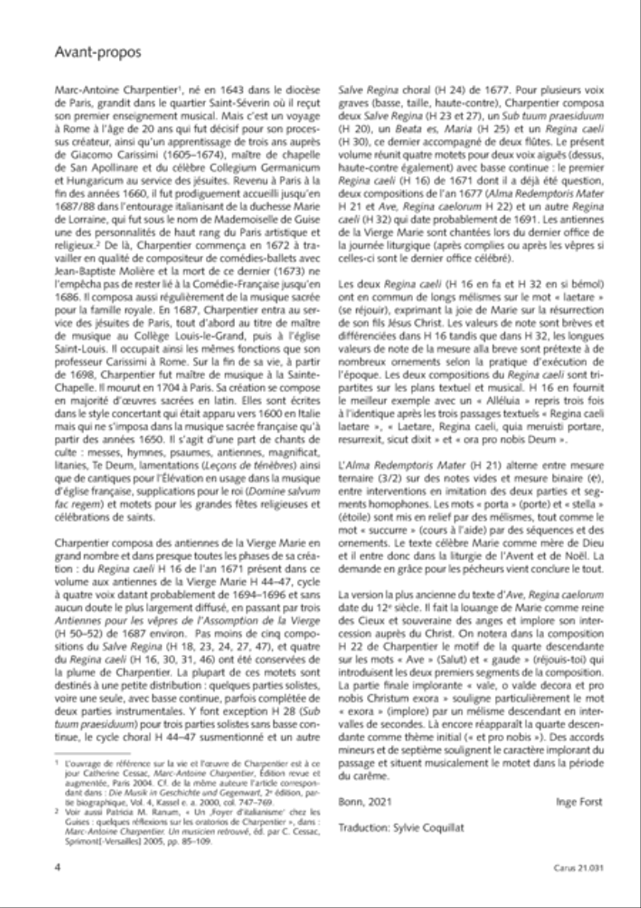 Quatre Antiennes a la Vierge pour deux dessus Soprano Voice scores gallery preview page 5