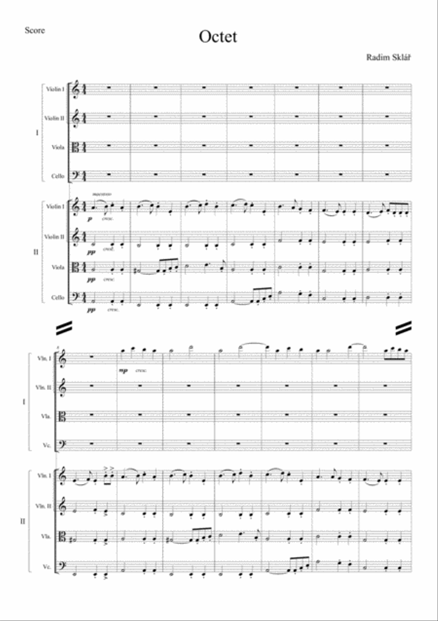 Oktet String Quartet scores gallery preview page 1