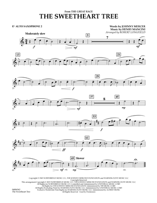 The Sweetheart Tree (from The Great Race) - Eb Alto Saxophone 2