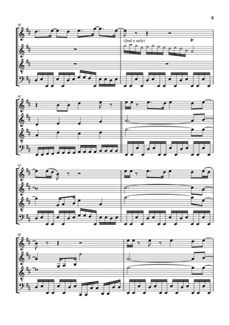 Raging Waters Saxophone Quartet scores gallery preview page 6