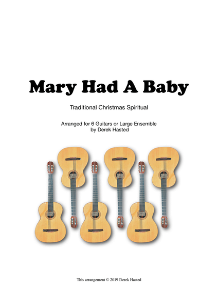 Mary Had A Baby - 6 guitars/large ensemble image number null