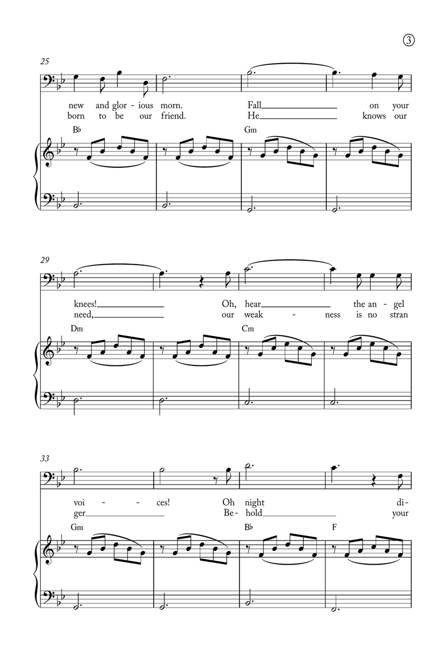 Oh Holy night Voice scores gallery preview page 3