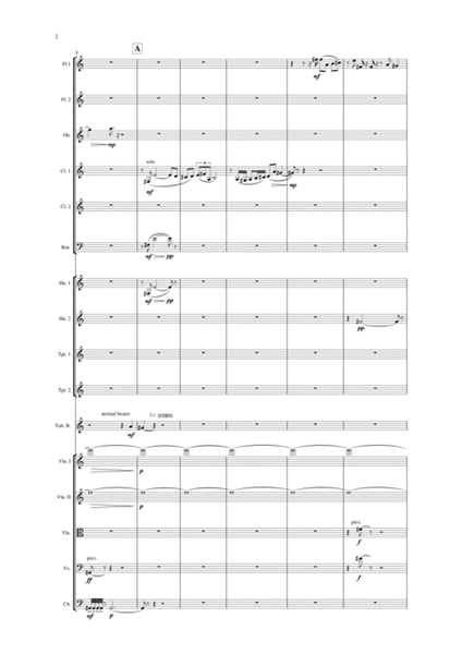 Symphony No. 2, "Litanies of Love and Rain" (2004) for orchestra, study score