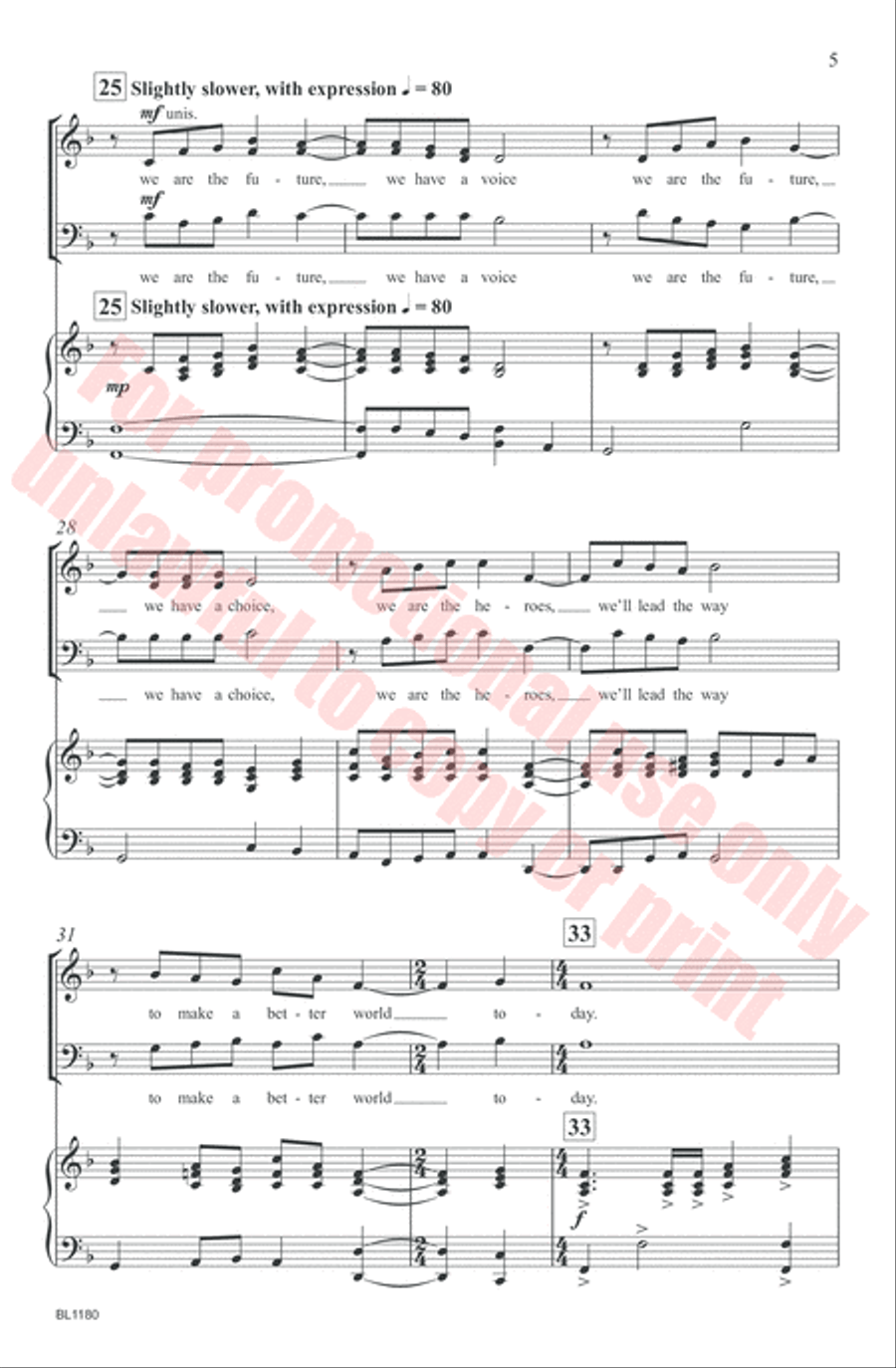 We Are the Heroes 3-Part scores gallery preview page 5