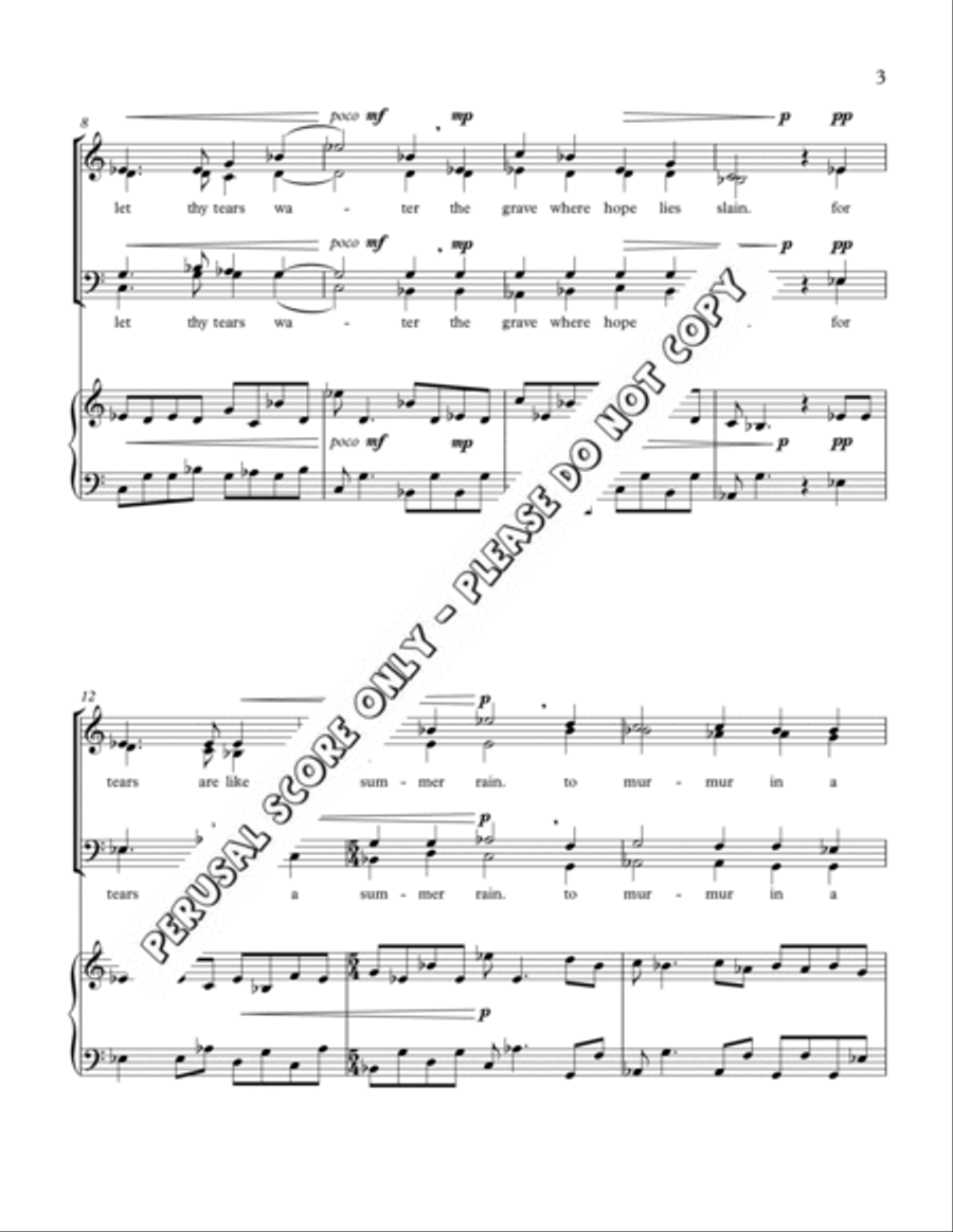 Tears 4-Part scores gallery preview page 3