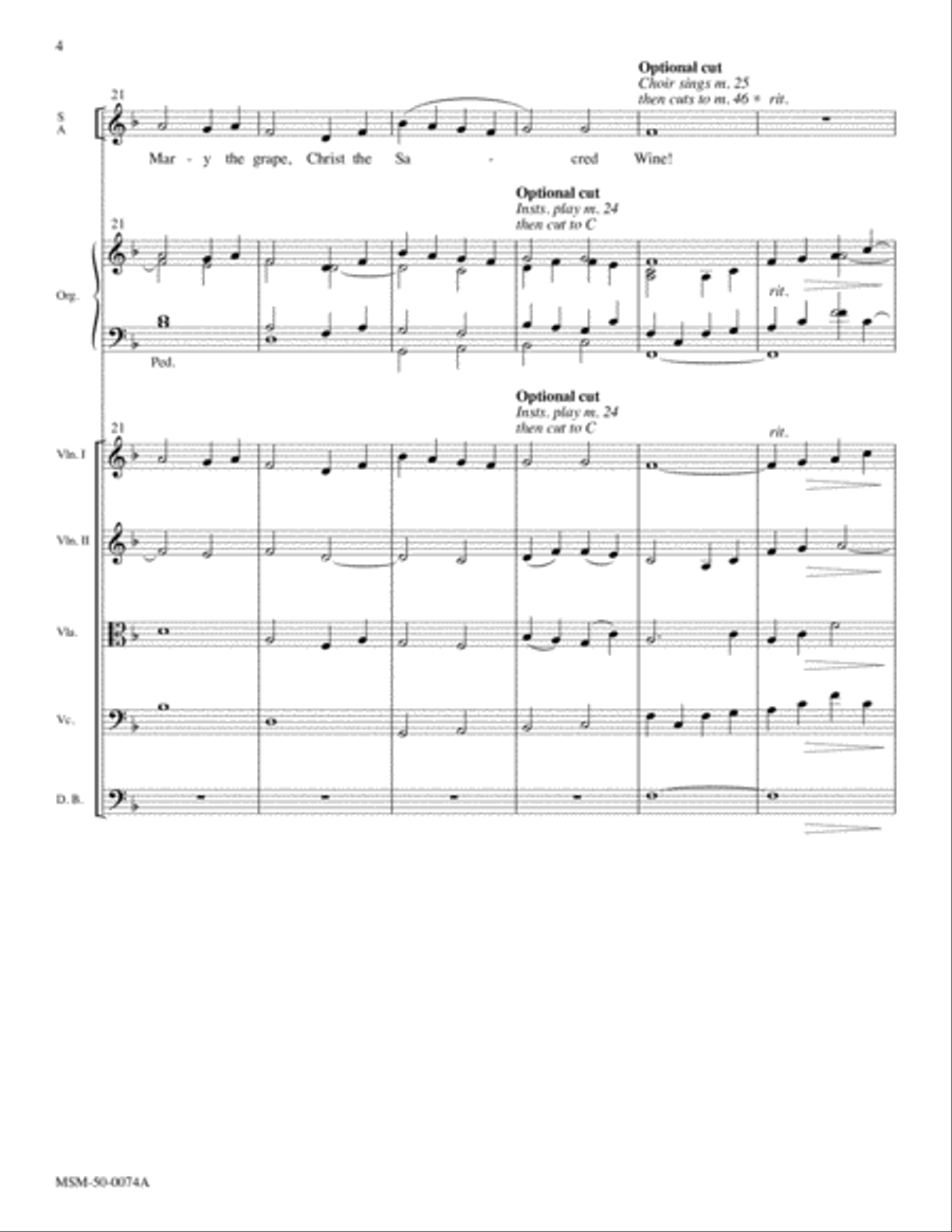 Mary the Dawn (Downloadable Full Score)