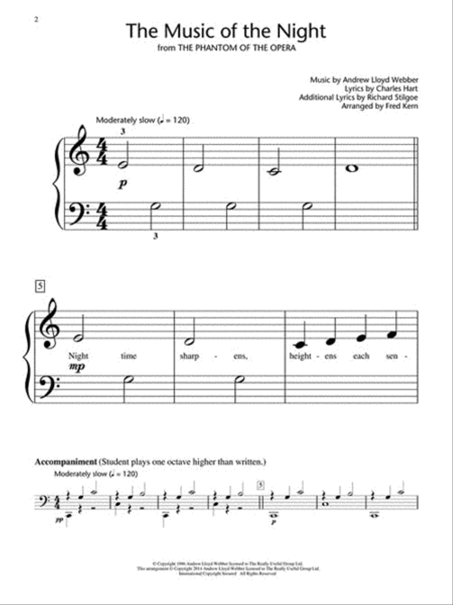 The Music of the Night (from The Phantom of the Opera) Piano Method scores gallery preview page 2