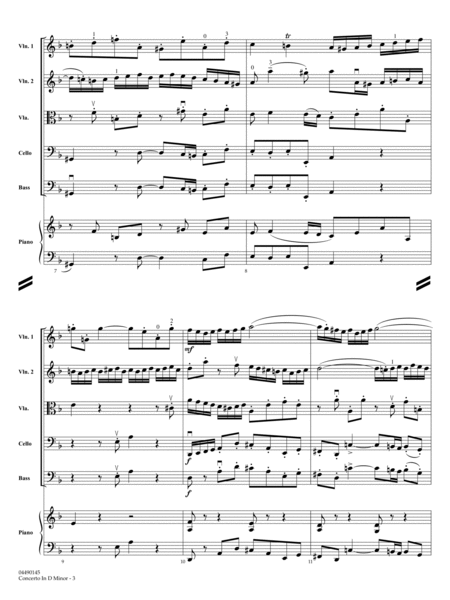 Concerto In D Minor (Movement 1) (arr. Larry Moore) - Conductor Score (Full Score)