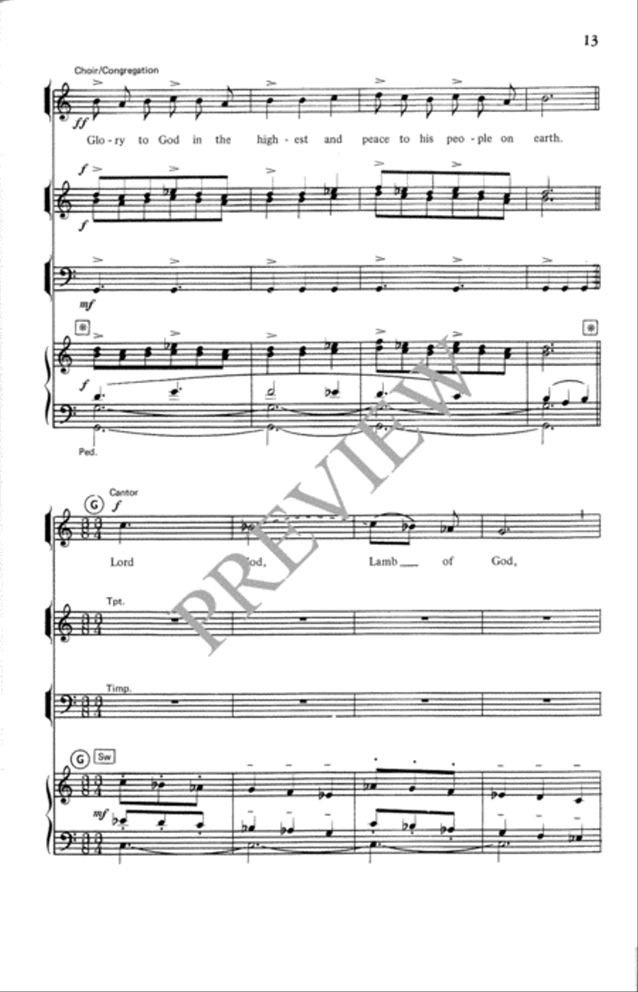 Festive Mass Festive Mass Unison Choir scores gallery preview page 14