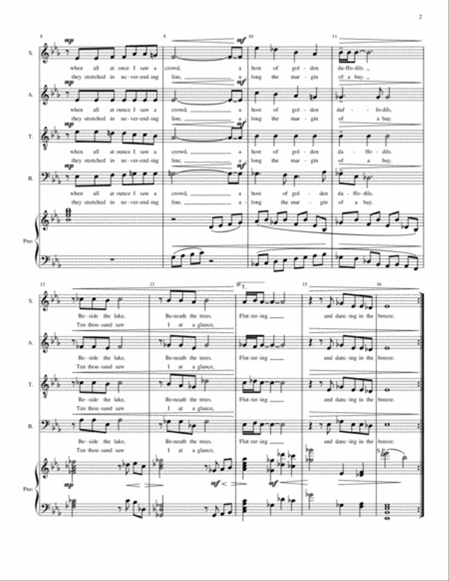 The Daffodils The Daffodils 4-Part scores gallery preview page 2