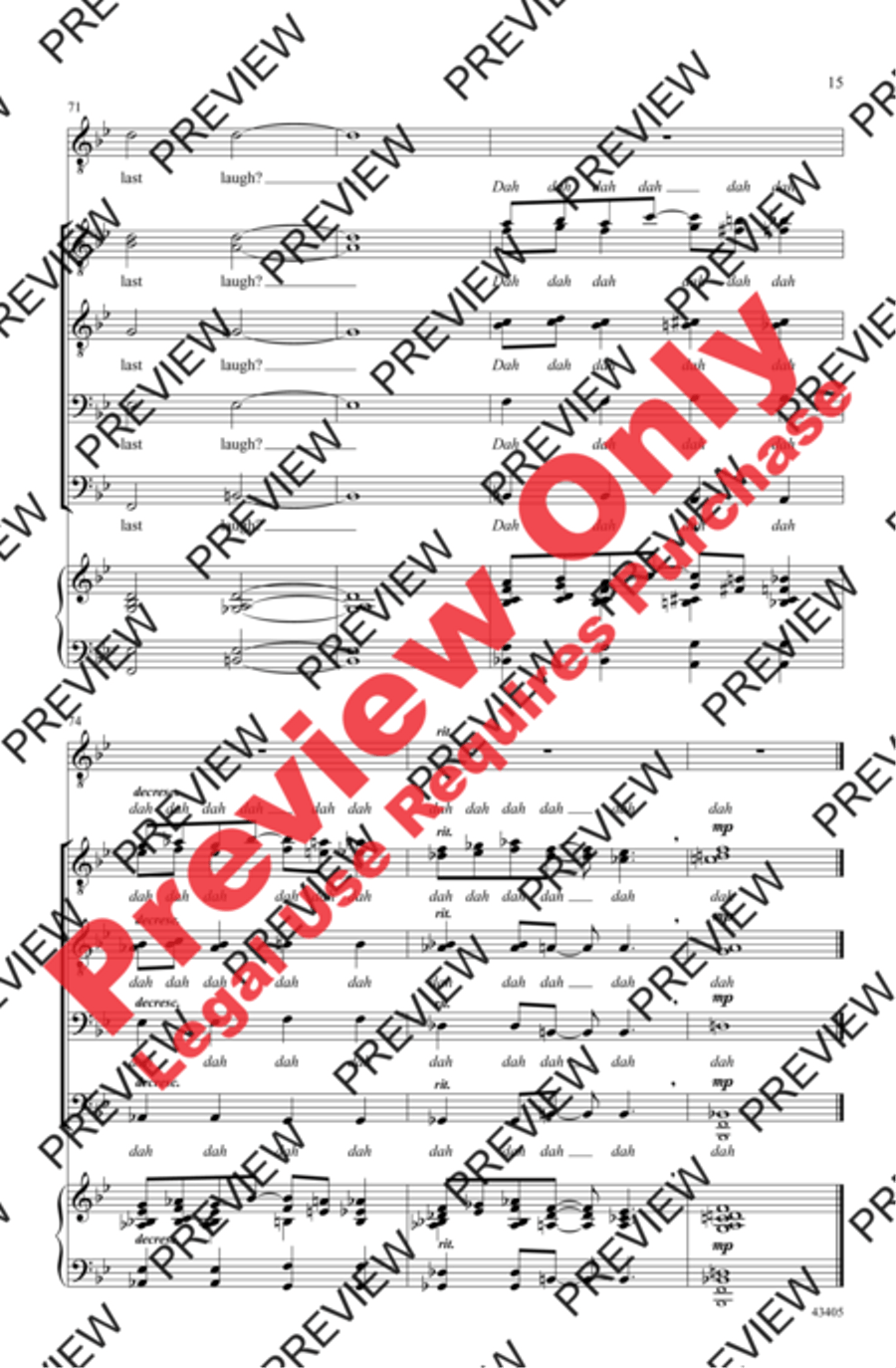 They All Laughed Men's Choir scores gallery preview page 15