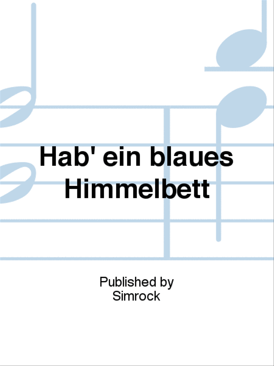 Hab' ein blaues Himmelbett Accordion scores gallery preview page 1