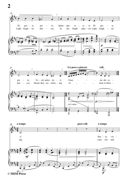 Falconieri-Occhietti amati,in b minor,for Voice and Piano image number null