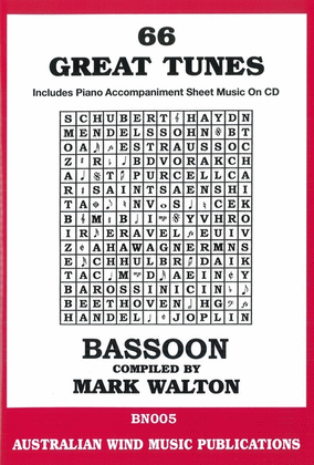 Book cover for 66 Great Tunes Bassoon Book/CD