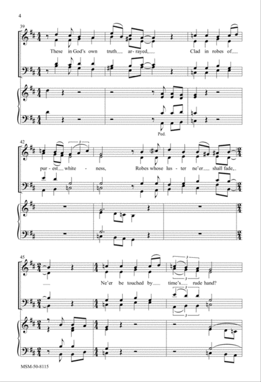 Who Are These Like Stars Appearing 4-Part scores gallery preview page 5