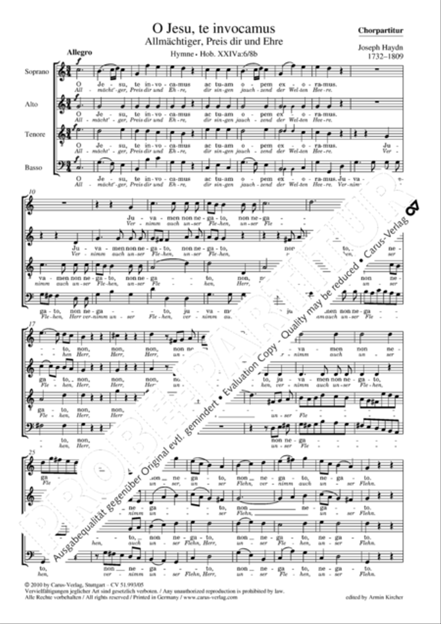 O Jesu, te invocamus 4-Part scores gallery preview page 2