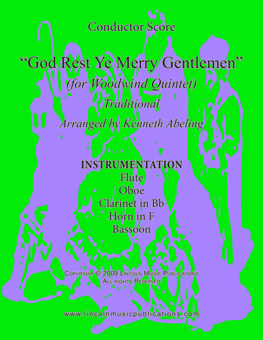 God Rest Ye Merry Gentlemen (for Woodwind Quintet) Woodwind Quintet scores gallery preview page 1