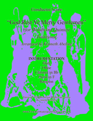 Book cover for God Rest Ye Merry Gentlemen (for Woodwind Quintet)