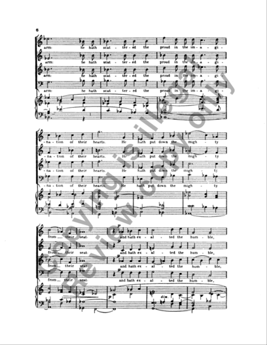 Magnificat & Nunc Dimittis in C 4-Part scores gallery preview page 18