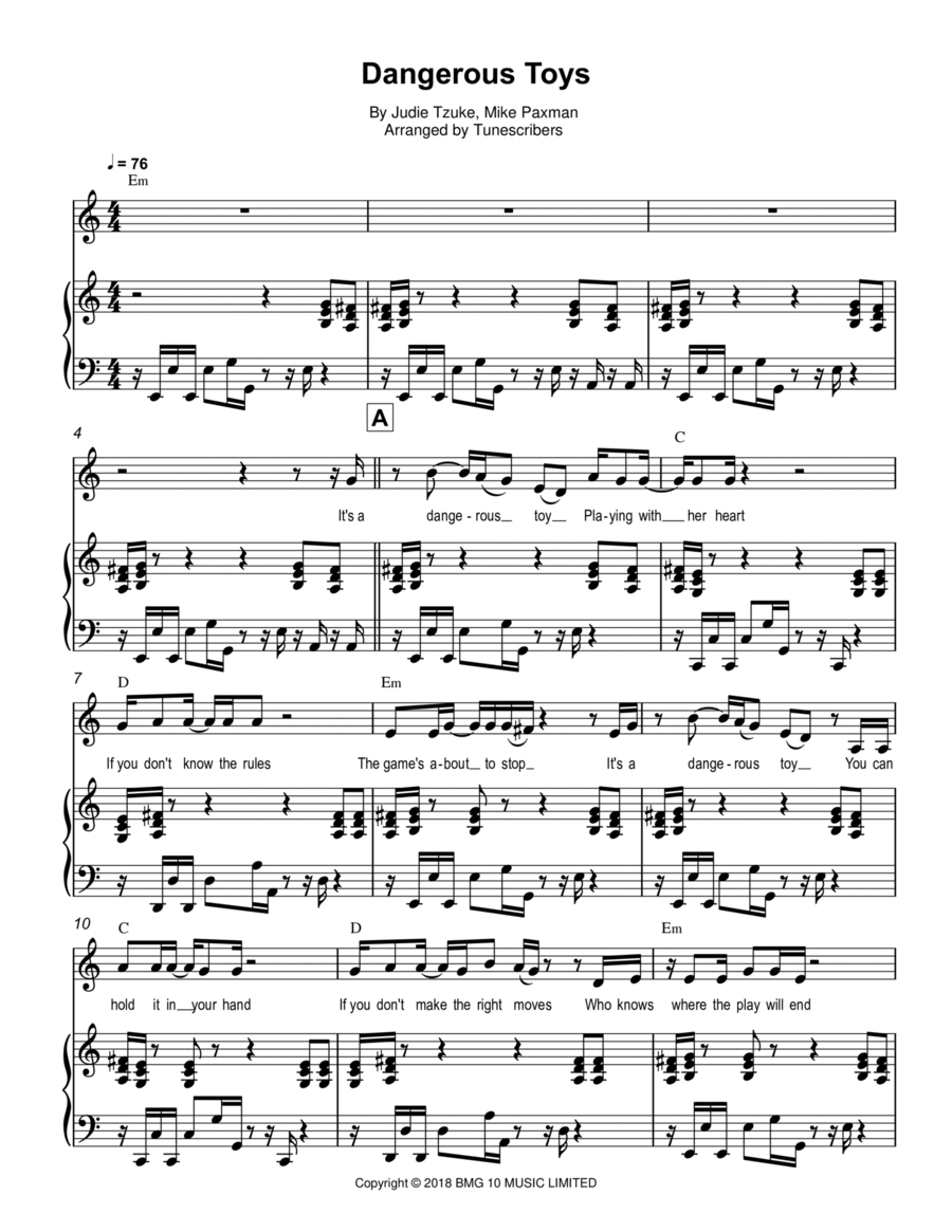 Dangerous Toys Dangerous Toys Voice scores gallery preview page 1