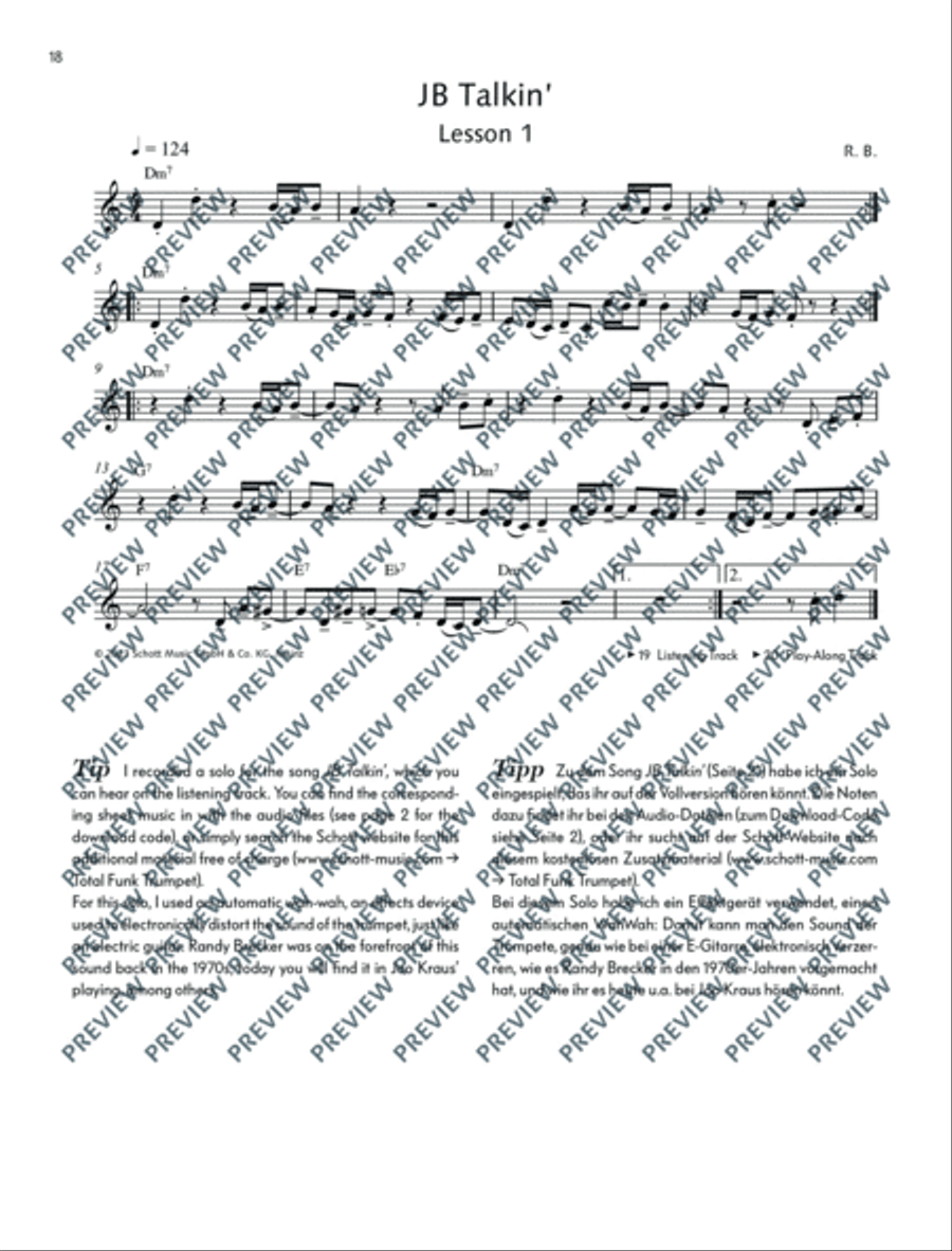 Total Funk Trumpet Trumpet Duet scores gallery preview page 19