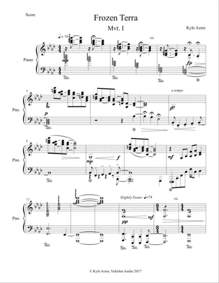 Frozen Terra Frozen Terra Piano Solo scores gallery preview page 2