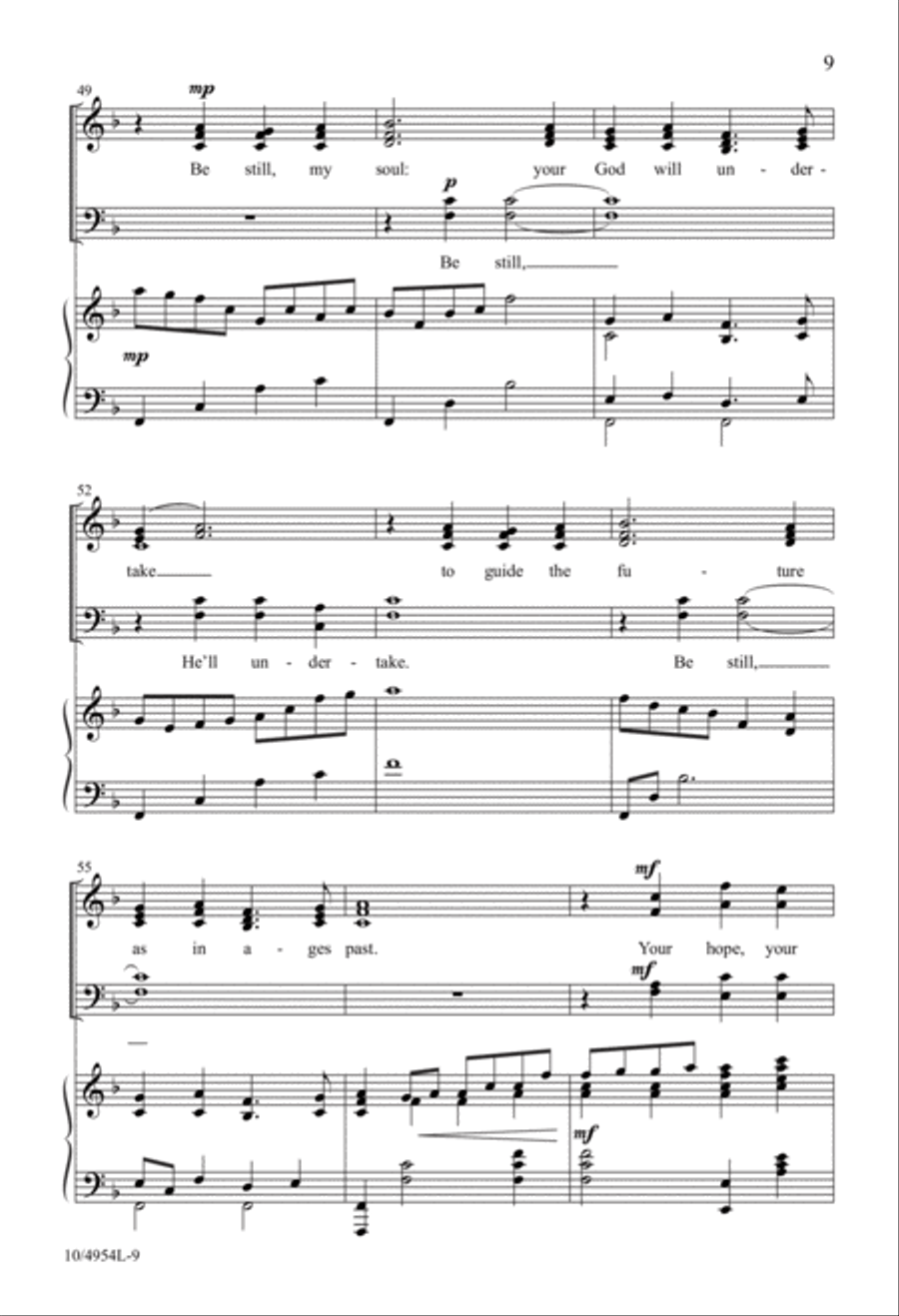 Be Still, My Soul Be Still, My Soul 4-Part scores gallery preview page 9
