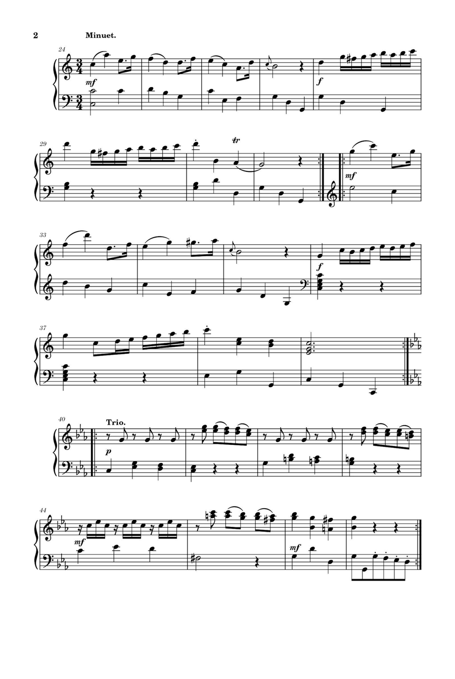 Sonata in C Major Hob. XVI 7 - Franz Joseph Haydn Piano Solo scores gallery preview page 2